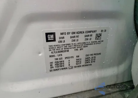 2021 Chevrolet Trax 1Lt from USA, damaged, VIN KL7CJLSB3MB328188